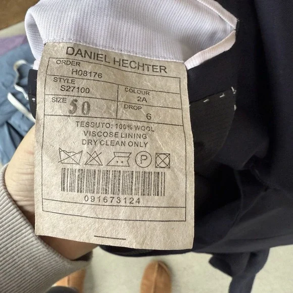daniel fletcher men's two button wool suit blazer jacket size 50